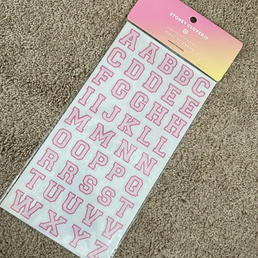 Stoney Clover x Target vinyl letter stickers